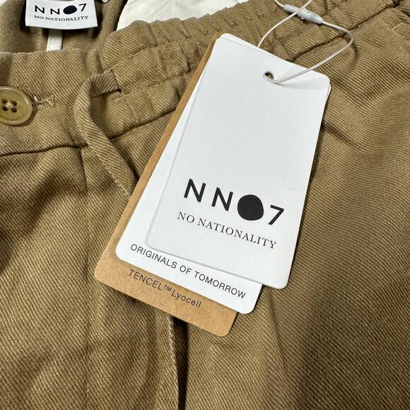 NNO7 NWT Men's Seb Drawstring Shorts in Khaki Size 34 Regular Fit Pull-On - Picture 4 of 11